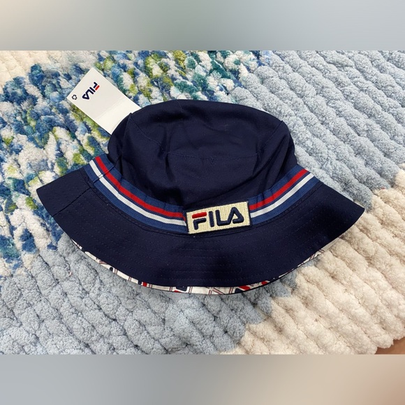 Fila Other - Fila Blue and Red Bucket Hat with Signature Branding- Unisex (NWT)